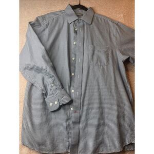 Daniel Cremieux Signature Collection Men's‎ Down Shirt Navy/White Size L #18